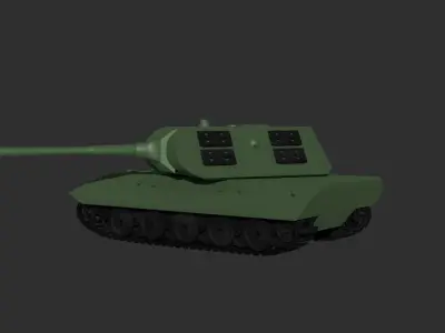 E-100 Super Heavy Tank Free low-poly 3D model