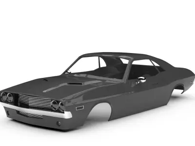 dodge challenger RT 1985 3D print model