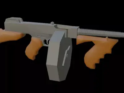 Low Poly Thompson Low-poly 3D model