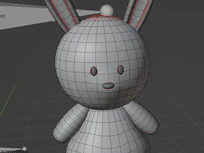 Animated Bunny Pet For IMVU Low-poly 3D model