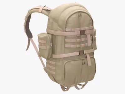 Military Backpack 98 - All MH Bodies - UE5 Skeletons - Rigged Low-poly 3D model