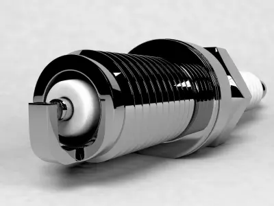 Spark plug Low-poly 3D model