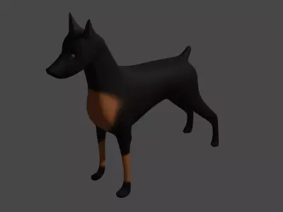 Doberman Dog 3D model