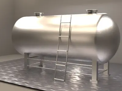 3D Oil Tanker Vessel 3D model