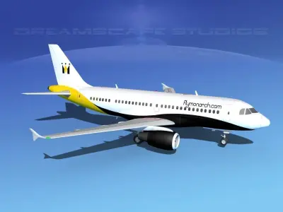 Airbus A319 Monarch  3D model