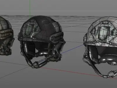 Military helmet USA Low-poly 3D model
