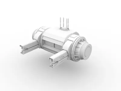 Turret gun 3D model