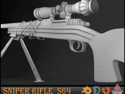 S69 Sniper Rifle 3D model
