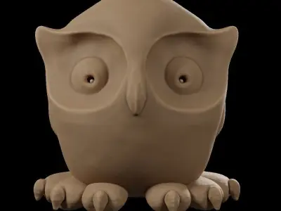 Owl character Free 3D model