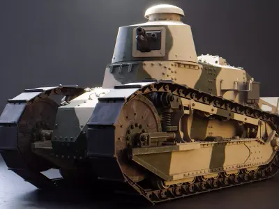 Renault FT 17 - WW1 French Light Tank 3D model