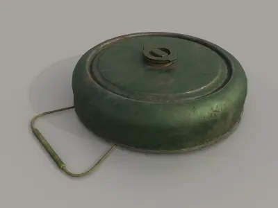 Landmine metal pot Low-poly 3D model