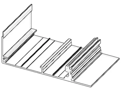 Extruded Aluminium Profile Enclosures Set for Shopfront Low-poly 3D model