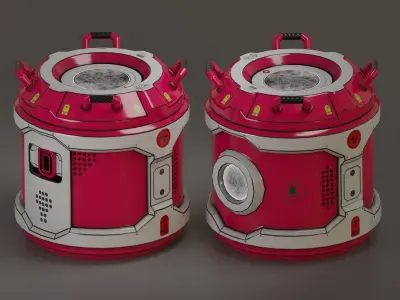 Sci-Fi Crate Unity PBR Free low-poly 3D model