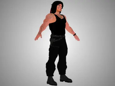 John Rambo - Sylvester Stallone 3D model