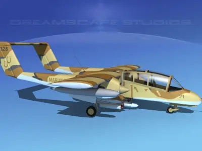Rockwell OV-10D Bronco US Marine Corps 3D model