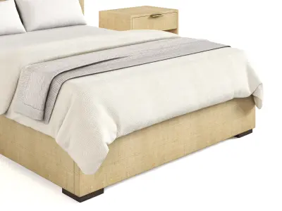 RAFFIA BED  NIGHSTAND  Free 3D model