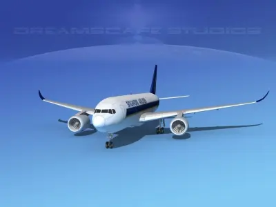 Airbus A350-800 Singapore Airlines 3D model