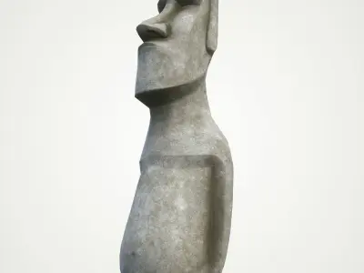 Moai statue 4k Bonus Printable Low-poly 3D model
