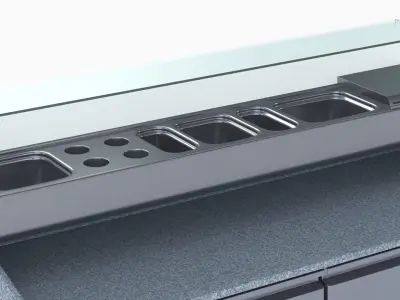 U-Line Pizza Prep Table Refrigerators UCPP588-SS61A 3D model