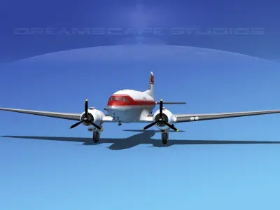 Douglas DC-3 Zantop 3D model