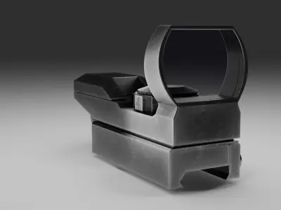 Reflex Optic Reddot Sight Low-poly 3D model