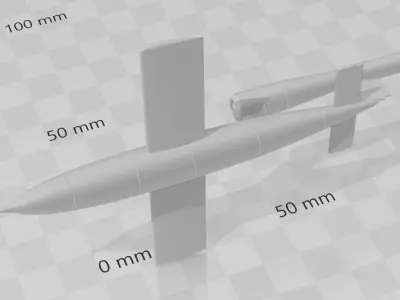 Soviet K10H copy of German V2 Missile 3D print model