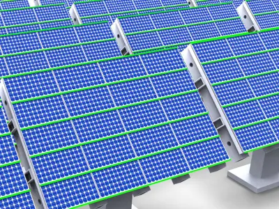 photovoltaic plant 3D model