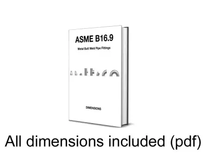 ASME Butt Weld Fittings - 700 Files CAD Collection 3D model