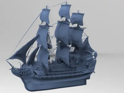 Tudor King Henry Ship 3D model