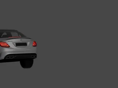 Mercedes C63 S Rigged  Free 3D model