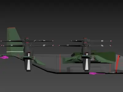 3D model of a futuristic aircraft  3D model