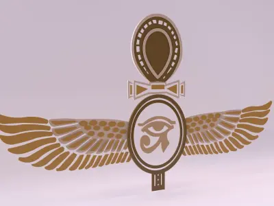 Egyptian Symbols - 013 Low-poly 3D model