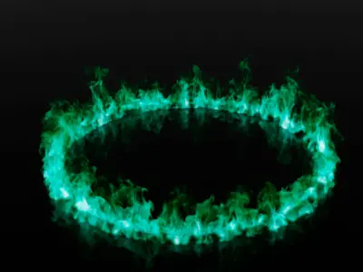 Free magic fire circle ring Free 3D model