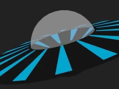 Lowpoly UFO spaceship Free low-poly 3D model