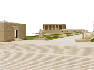 Anitkabir Ataturk mausoleum 3D model