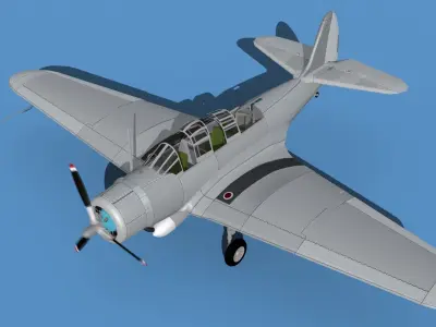 Douglas TBD-1 Devestator V00 3D model