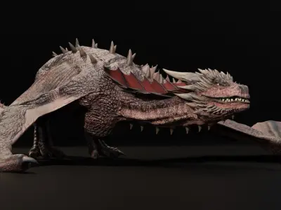 Wyvern Dragon  Low-poly 3D model