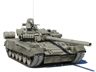 T-80BV russian tank - russian tank 3D model