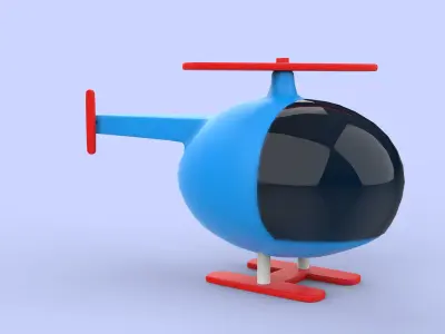 toy helicopter Low-poly 3D model