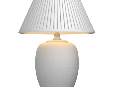 Green Flower and Bird Nightstand bedside Ceramics Table Lamp 3D model