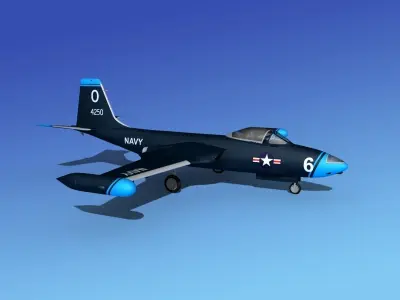 McDonnell F2H4 Banshee V03 3D model