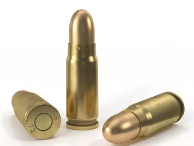 Soviet or Russian Pistol Cartridge for TT-33 3D model
