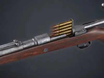 PBR Mauser Karabiner 98k Low-poly 3D model