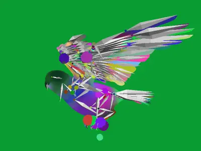 Budgerigar Parakeet Parrot Low-poly 3D model