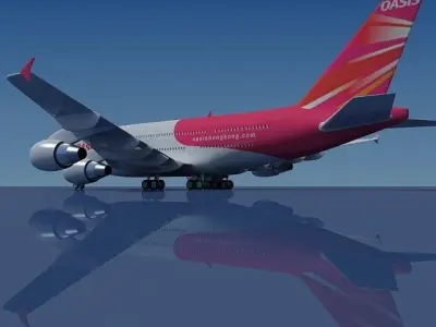 Hong Kong Airlines Airbus 3D model