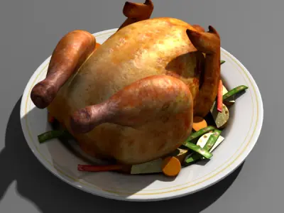 Food Chicken Low-poly 3D model