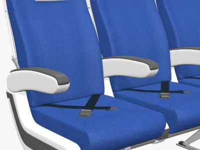Airplane Chair V5 Low-poly 3D model