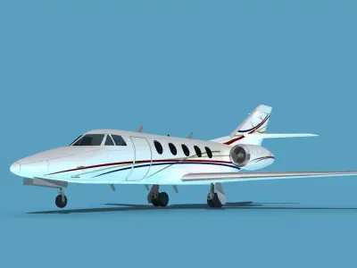Dassault Falcon 20 V04 3D model