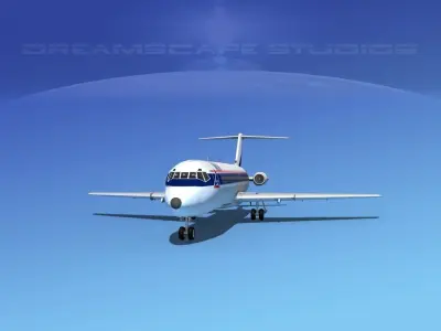 Douglas DC-9 Delta 3D model