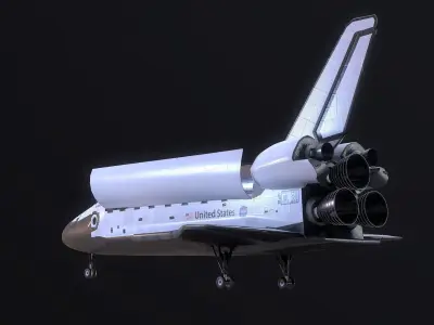 Shuttle Endeavour Low-poly 3D model